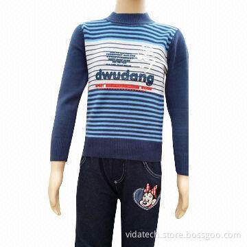 Boy's Cotton Round Neck Sweater, Available in Various Sizes, Styles, Colors and Fabric